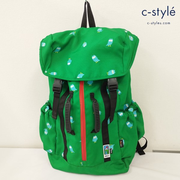 MEI × Ne-net ホーホーMEI バックパック グリーン リュックサック フクロウ刺繍 メイ ネ・ネット