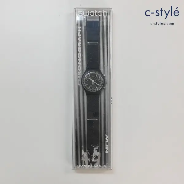 Swatch スウォッチ 腕時計 ブラック Black Friday SCB100 クロノグラフ