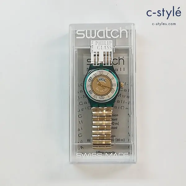 Swatch スウォッチ 腕時計 ゴールド×グリーン Musicall ミュージコール クォーツ アナログ