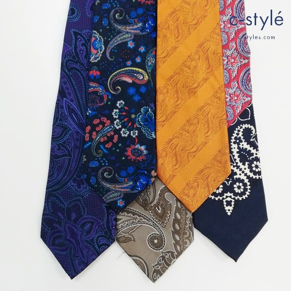 ETRO エトロ ネクタイ イタリア製 総柄 ペイズリー柄 計5点