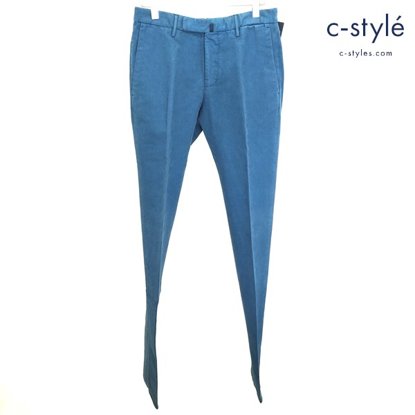 INCOTEX インコテックス スラックス 44 ブルー 40826 ストレッチ Slimfit コットンパンツ