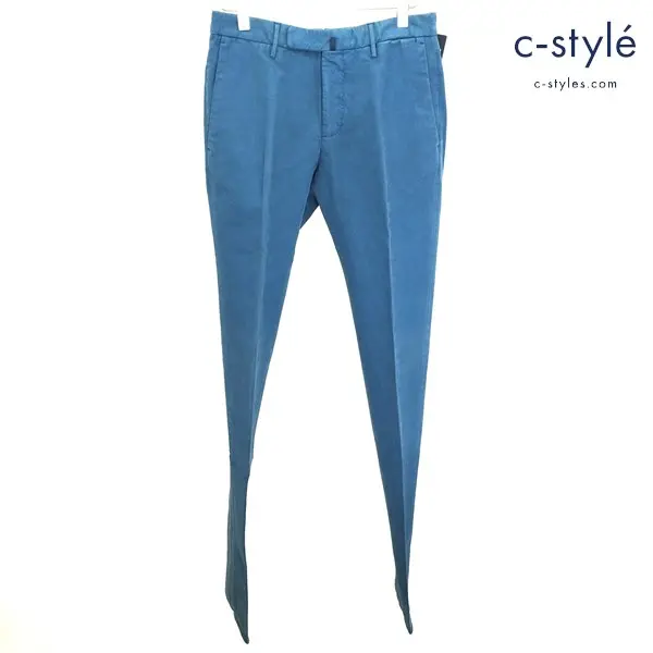 INCOTEX インコテックス スラックス 44 ブルー 40826 ストレッチ Slimfit コットンパンツ