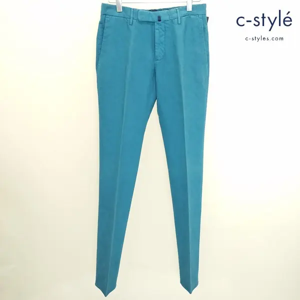 INCOTEX インコテックス スラックス 44 グリーン系 40826 ストレッチ Slimfit コットンパンツ