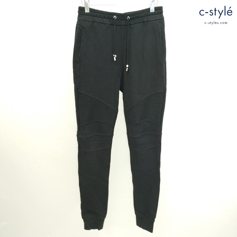 BALMAIN バルマン スウェットパンツ XS ブラック 綿100 ジョガーパンツ