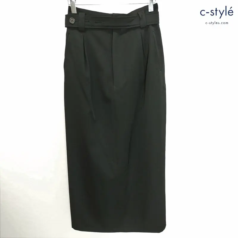 Y’s ワイズ ウールスカート ブラック ロングスカート ウール100 YT-S29-190 日本製 レディース