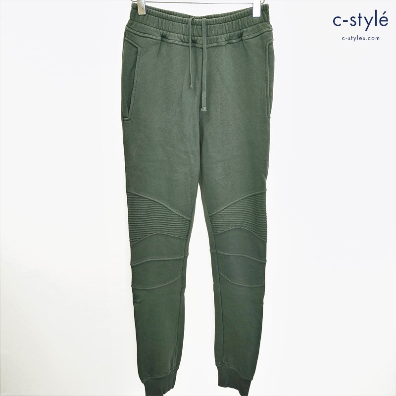BALMAIN バルマン スウェットパンツ S グリーン系 綿100 ジョガーパンツ