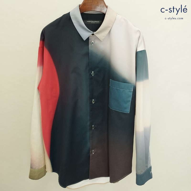 KAZUYUKI KUMAGAI カズユキ クマガイ 長袖シャツ 1 マルチカラー KS03-029 総柄 日本製
