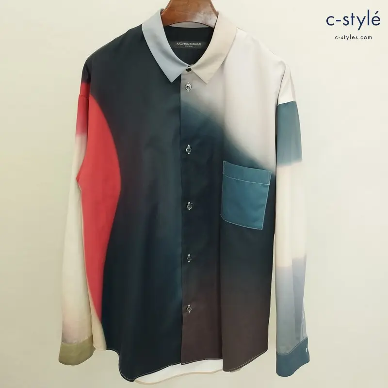 KAZUYUKI KUMAGAI カズユキ クマガイ 長袖シャツ 1 マルチカラー KS03-029 総柄 日本製