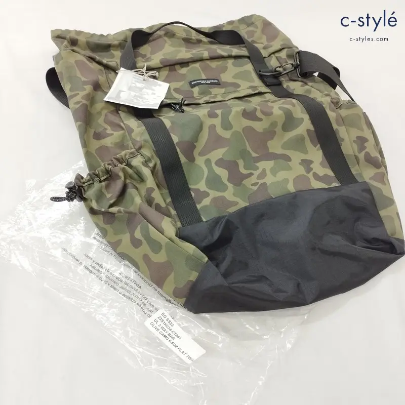 ENGINEERED GARMENTS エンジニアドガーメンツ UL 3WAY BAG オリーブ系 カモ柄 バックパック
