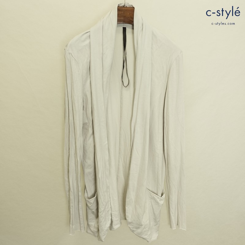 KAZUYUKI KUMAGAI 80/2 度詰 天竺ストールカーディガン 2 ライトグレー KJ91-064 綿100 日本製