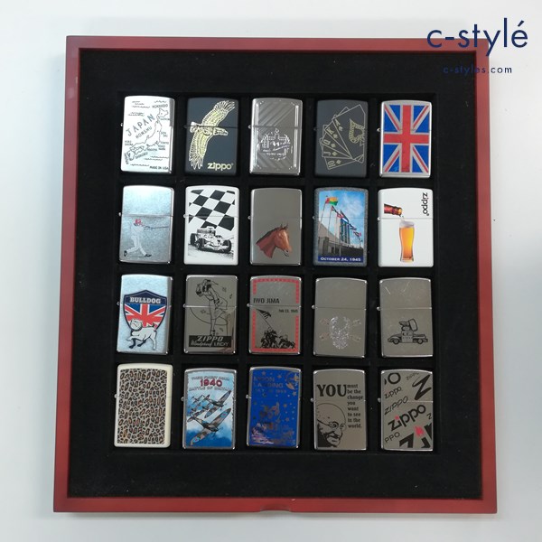 ZIPPO ジッポー Collection ケース オイルライター トランプ ドクロ 馬 レーシングカー 他 計20点