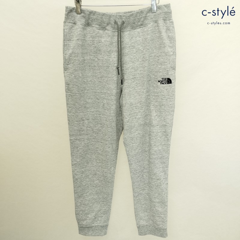 THE NORTH FACE ザ ノースフェイス ヘザースウェットパンツ L グレー NB31956 ロゴ刺繍