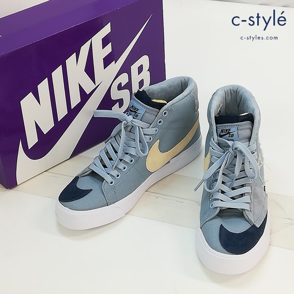 NIKE ナイキ SB ZOOM BLAZER MID EDGE スニーカー 28cm ブルー系 CI3833-401