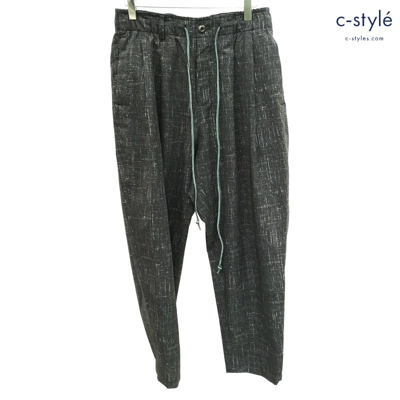 KAZUYUKI KUMAGAI ドットエアーカスリプリント イージーワイドテーパードパンツ 2 グレー系 KP91-040 日本製