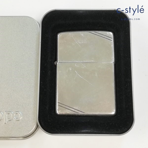 ZIPPO ジッポー Sterling 2001 ダイアゴナルライン オイルライター シルバー 喫煙具