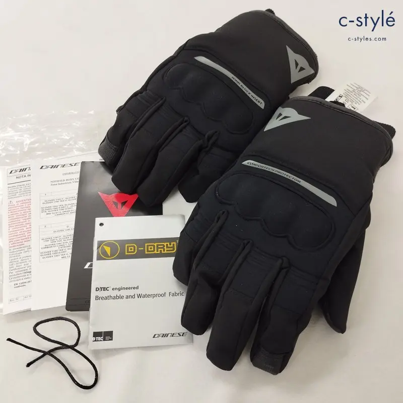 DAINESE AVILA UNISEX D-DRY GLOVES L ブラック ライディンググローブ 防水 防風 バイク バイク用品