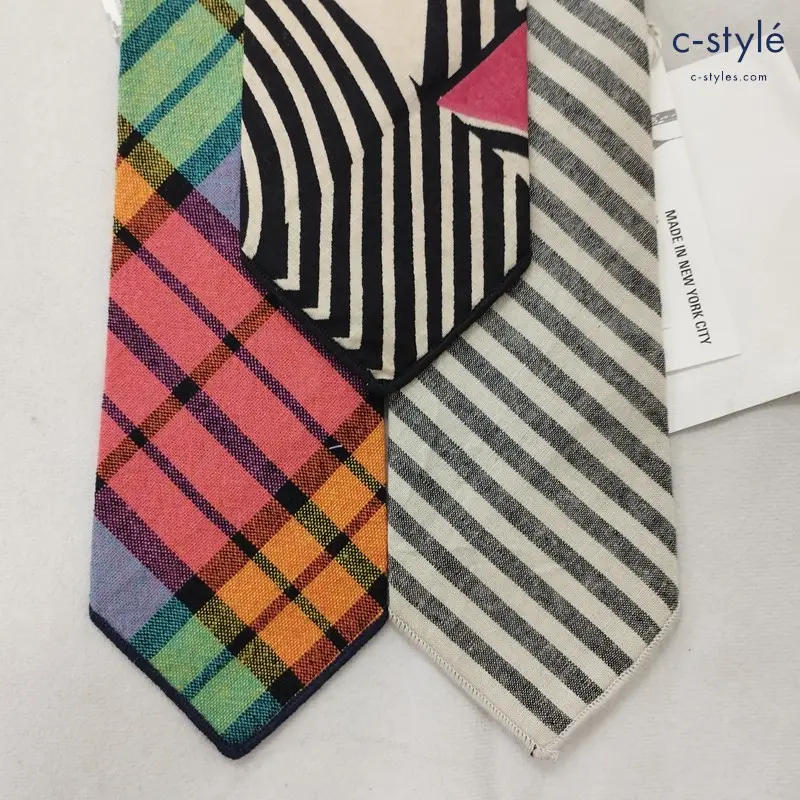 ENGINEERED GARMENTS エンジニアドガーメンツ ネクタイ レジメンタル チェック 幾何学 計3点