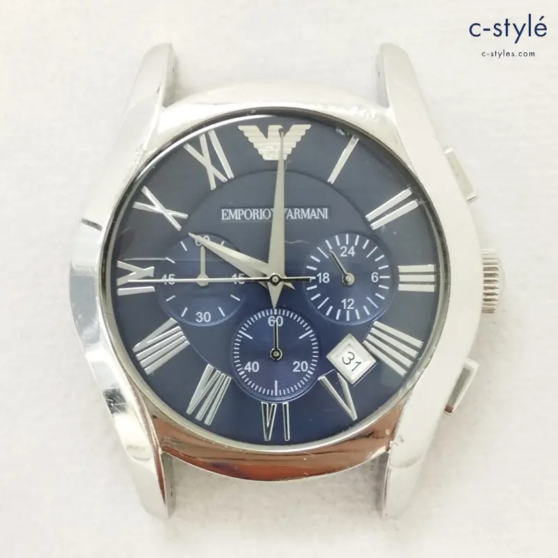 EMPORIO ARMANI エンポリオアルマーニ 腕時計 ネイビーブルー AR-1635 クロノグラフ クォーツ時計 防水