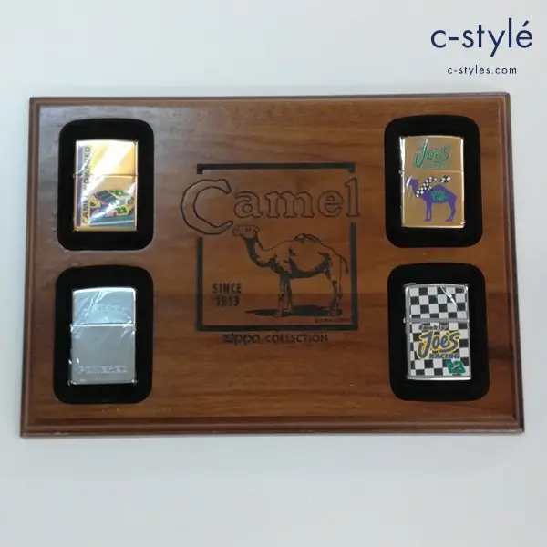 ZIPPO CAMEL キャメル Smokin’ Joe’s Racing ジョーレーシング 4点セット 木製パネル付 オイルライター
