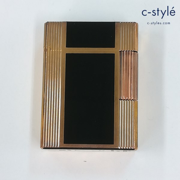 S.T.Dupont デュポン ガスライター ゴールド×ブラック 都彰 MADE IN FRANCE 喫煙具 喫煙グッズ