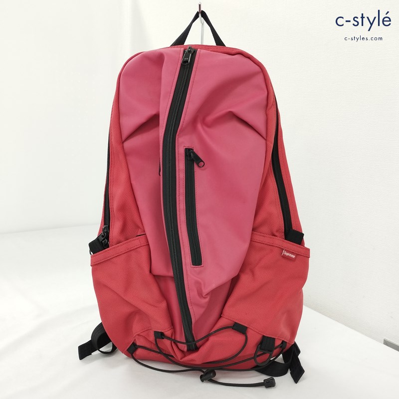 Supreme シュプリーム フロントロゴバックパック レッド MADE IN USA リュック フロントジッパー