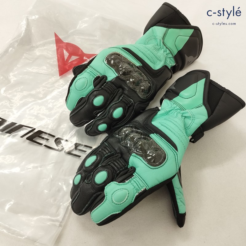 DAINESE ダイネーゼ CARBON 3 LADY GLOVES レーシンググローブ S ブラック×グリーン レザーグローブ レディース