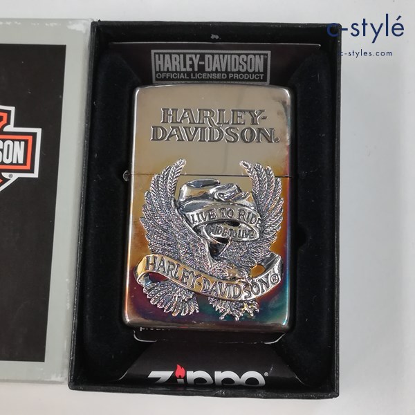 ZIPPO ジッポー HARLEY-DAVIDSON ハーレーダビッドソン イーグル ビッグメタル オイルライター シルバー 喫煙具