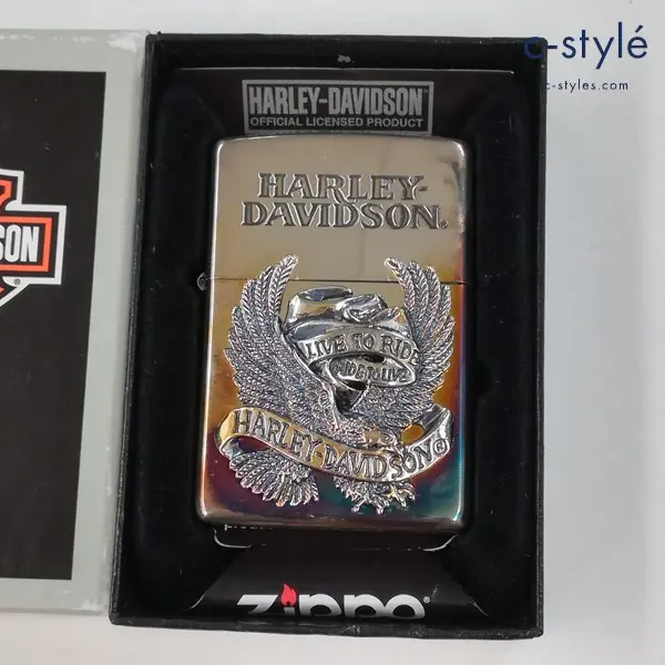 ZIPPO ジッポー HARLEY-DAVIDSON ハーレーダビッドソン イーグル ビッグメタル オイルライター シルバー 喫煙具
