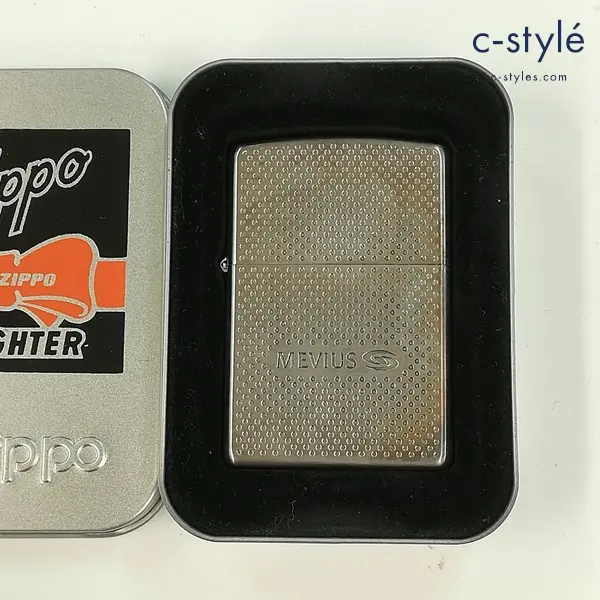 ZIPPO ジッポー MEVIUS メビウス ドット柄 2015年製 オイルライター シルバー 喫煙具