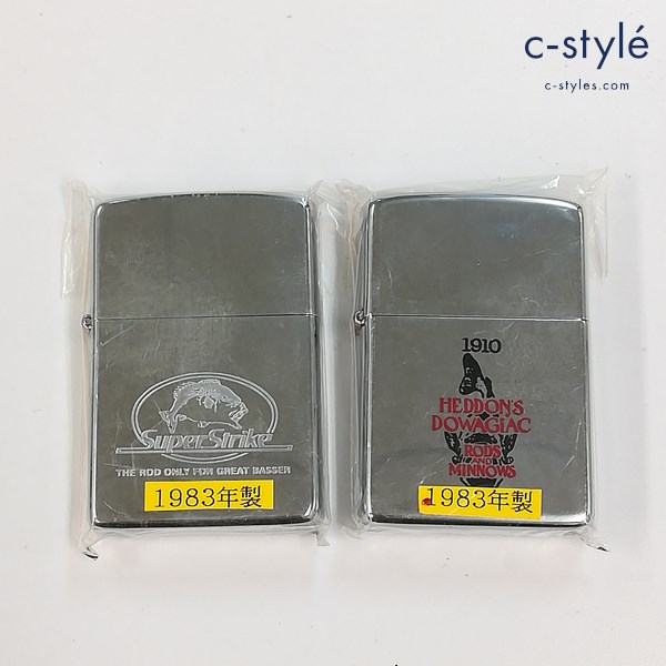 ZIPPO ジッポー 1983年製 SuperStrike HEDDON’S DOWAGIAC オイルライター シルバー 喫煙具