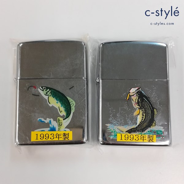 ZIPPO ジッポー 1993年製 フィッシング 魚 釣り オイルライター シルバー 喫煙具