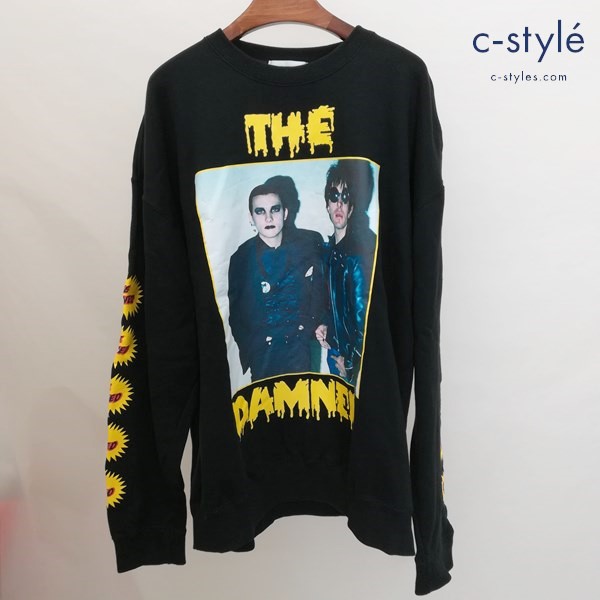 KIDILL キディル スウェット トレーナー FREE ブラック KL299 THE DAMNED コットン100 プリント 日本製