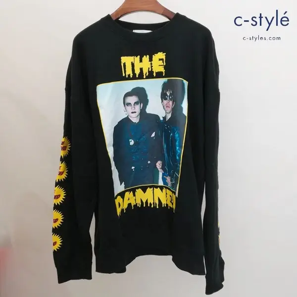 KIDILL キディル スウェット トレーナー FREE ブラック KL299 THE DAMNED コットン100 プリント 日本製