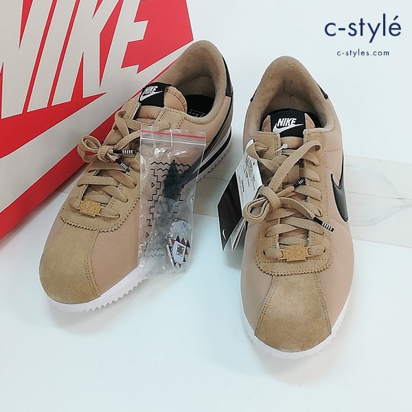 NIKE ナイキ CORTEZ BASIC PREMIUM QS スニーカー 28cm ベージュ×ブラック 819721-201