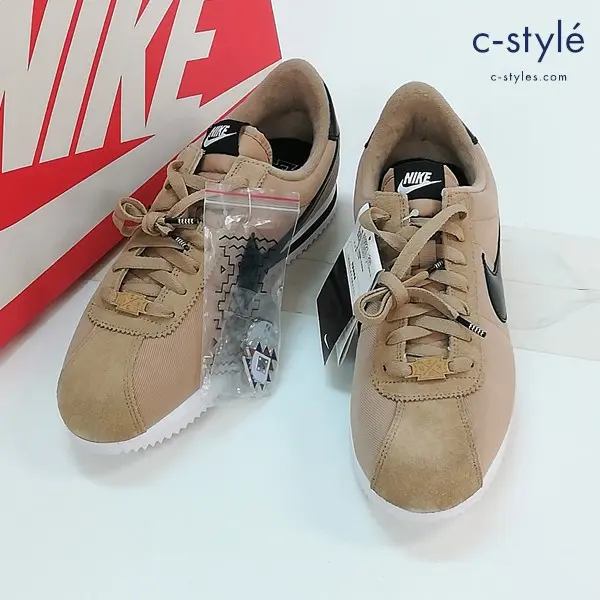 NIKE ナイキ CORTEZ BASIC PREMIUM QS スニーカー 28cm ベージュ×ブラック 819721-201