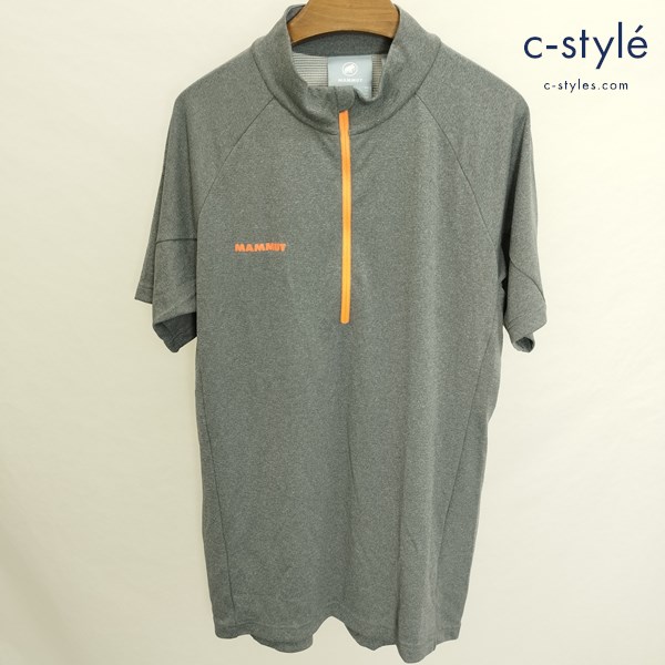MAMMUT マムート Aegility Half Zip T-Shirt AF men 2XL グレー 半袖Tシャツ