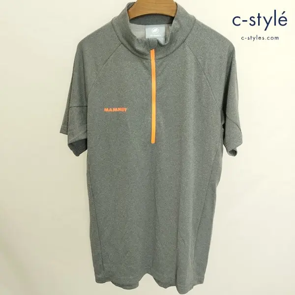 MAMMUT マムート Aegility Half Zip T-Shirt AF men 2XL グレー 半袖Tシャツ