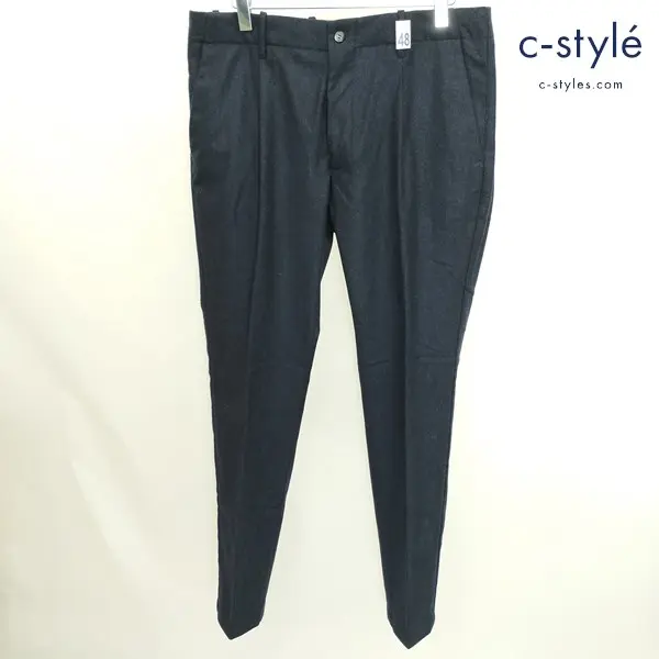 giab’s ARCHIVIO スラックス VERDI/M 48 ネイビー A7072U ウール ポリエステル イタリア製