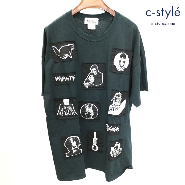 KIDILL キディル ホラーパッチTシャツ FREE ブラック KL271LIMITED 半袖 綿100 クルーネック
