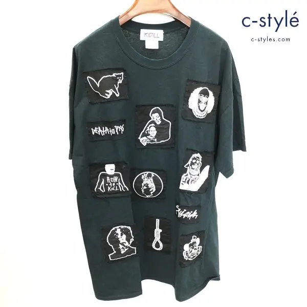KIDILL キディル ホラーパッチTシャツ FREE ブラック KL271LIMITED 半袖 綿100 クルーネック