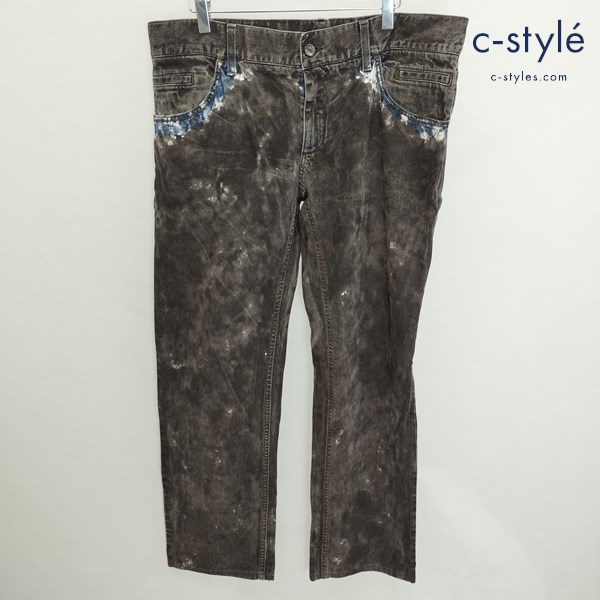 Dolce&Gabbana デニムパンツ 52 ブラック G46KLD/G8E21 加工 ジーンズ ジーパン