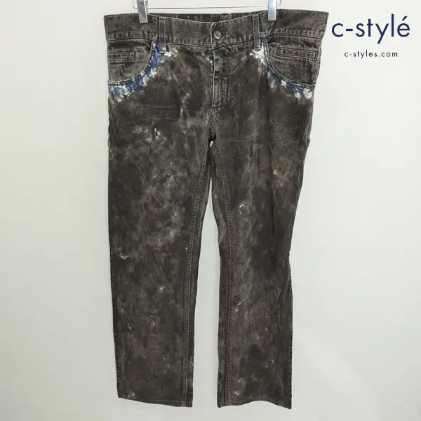 Dolce&Gabbana デニムパンツ 52 ブラック G46KLD/G8E21 加工 ジーンズ ジーパン