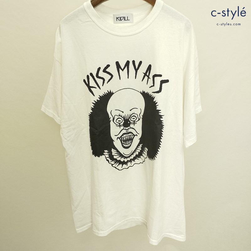 KIDILL キディル Horror TSHIRTS FREE ホワイト Tシャツ KL239 半袖 綿100 プリント