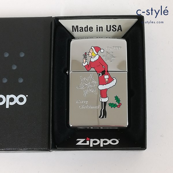 ZIPPO ジッポー WINDY クリスマス サンタコスチューム シリアルナンバー入 2003年製 オイルライター シルバー