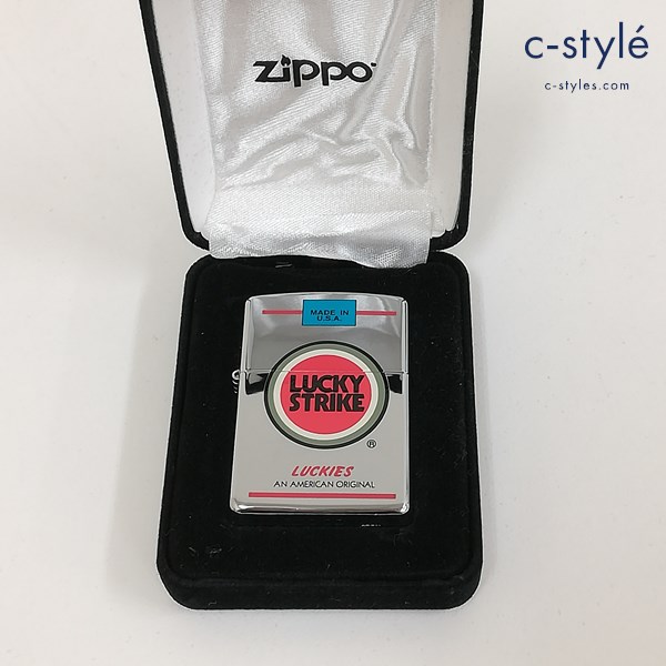 ZIPPO ジッポー ラッキーストライク タバコパッケージデザイン シルバーミラー加工 喫煙具