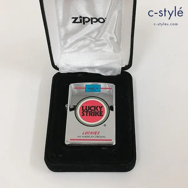 ZIPPO ジッポー ラッキーストライク タバコパッケージデザイン シルバーミラー加工 喫煙具
