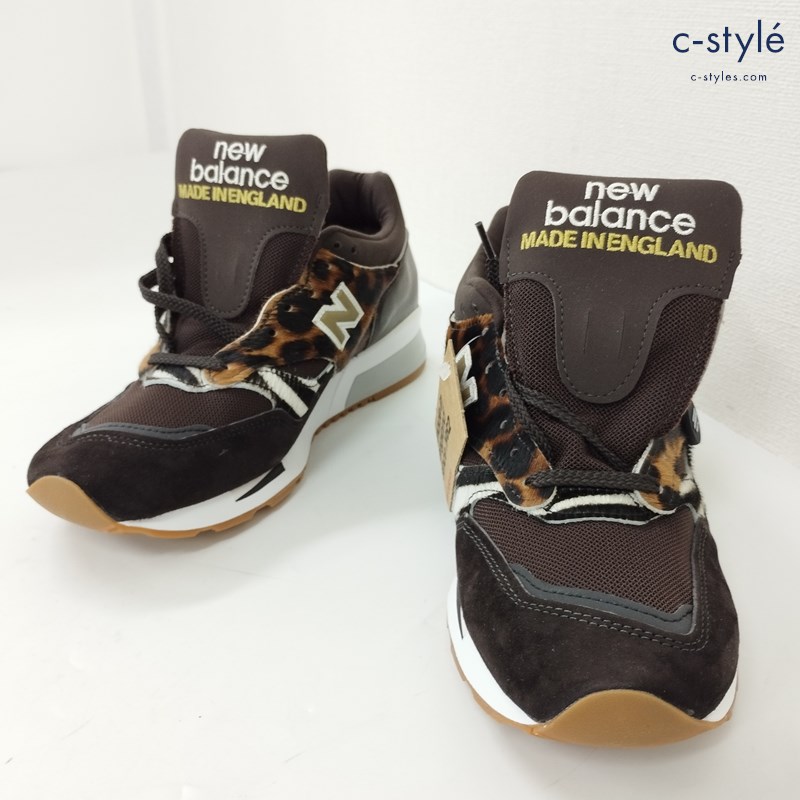 New Balance ニューバランス スニーカー USA8 ブラウン アニマルパターン ハラコ