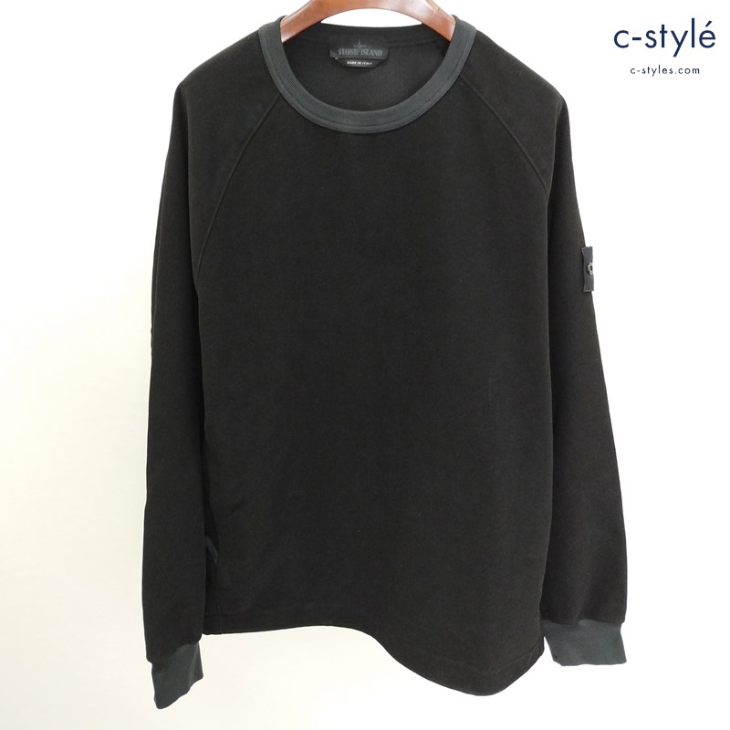 STONE ISLAND ストーンアイランド クルーネックスウェット L ブラック 7515618F3 イタリア製 長袖
