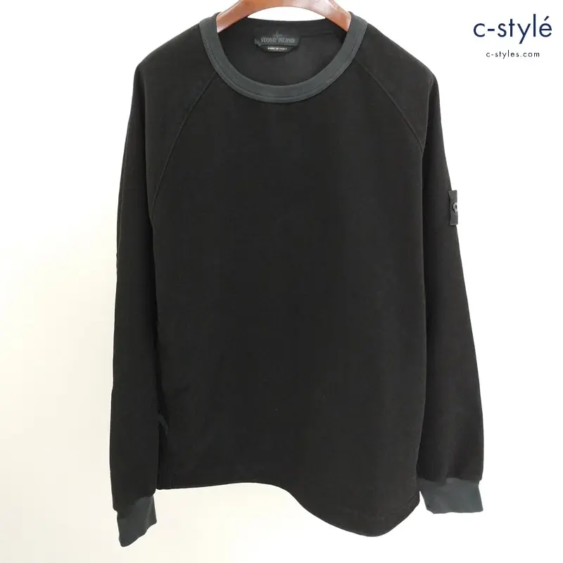 STONE ISLAND ストーンアイランド クルーネックスウェット L ブラック 7515618F3 イタリア製 長袖