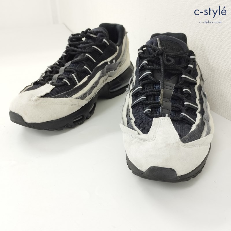 COMME des GARCONS HOMME PLUS × NIKE AIR MAX 95 スニーカー 28cm ブラック×ホワイト CU8406-101